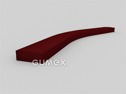 Silikonový profil obdélníkový, 3x10mm, 60°ShA, -60°C/+250°C, červenohnědý